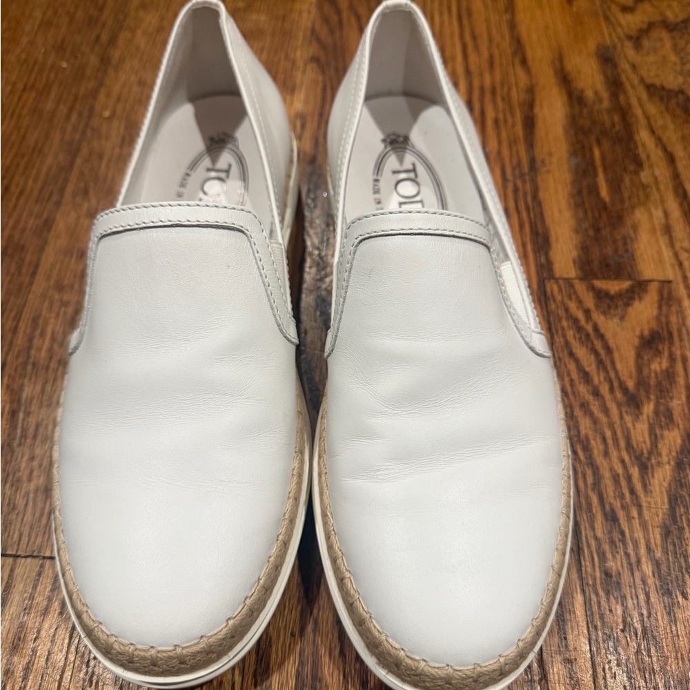 Tod’s Cream Slip-On Shoes